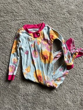 burt's bees baby Floral Zippered Sleeper